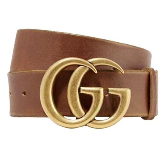 Gucci Accessories - Gucci Brown Marmont Leather Gold 80 32 Belt